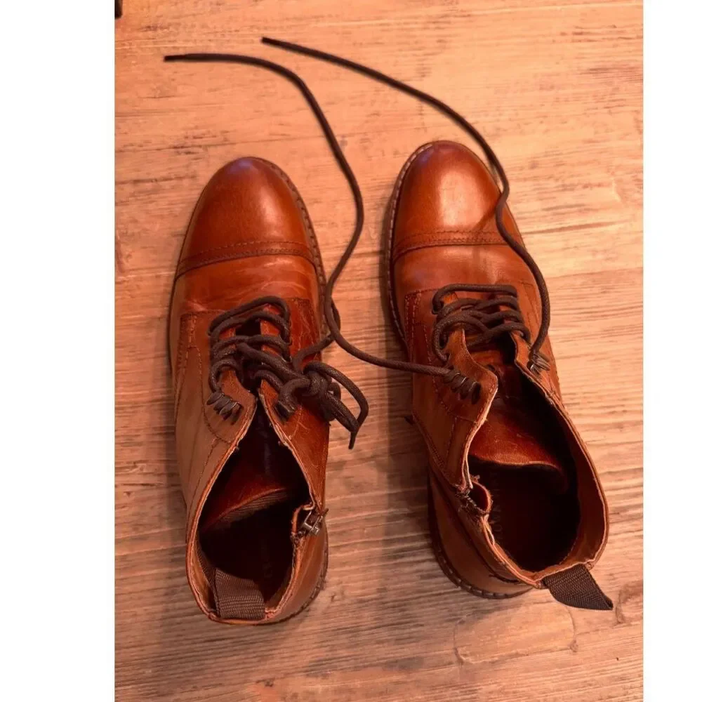 Crown Vintage Lingdale Boot In Cognac - Men's Size 8.5